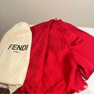 Fendi Shawl Wool and Silk Blend